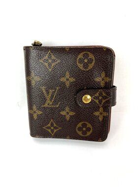 Louis Vuitton Monogram Compact Zip Bifold Vintage Wallet